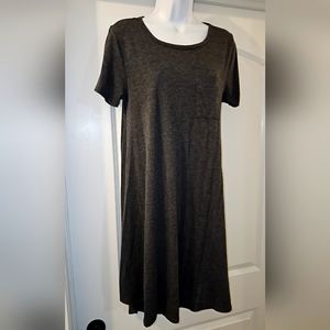 LuLaRoe T-shirt Dress Charcoal Grey